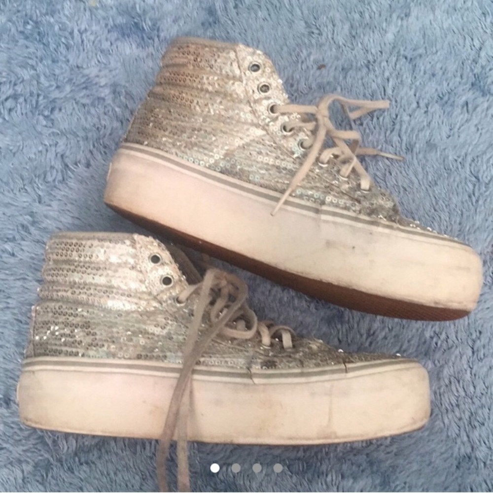 Sequin Platform Sk8 Hi Vans🖤